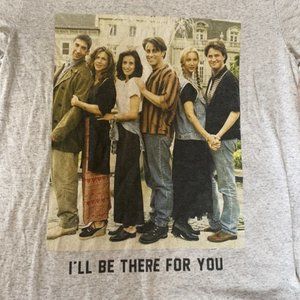 FRIENDS "I'll Be There For You" Gray TShirt Size Small